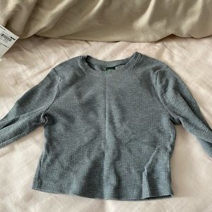 Basic grey long sleeve top